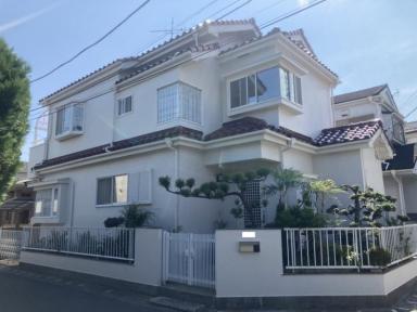 松戸市 I様 外壁塗装工事 くすんだ外壁が眩しいホワイトに